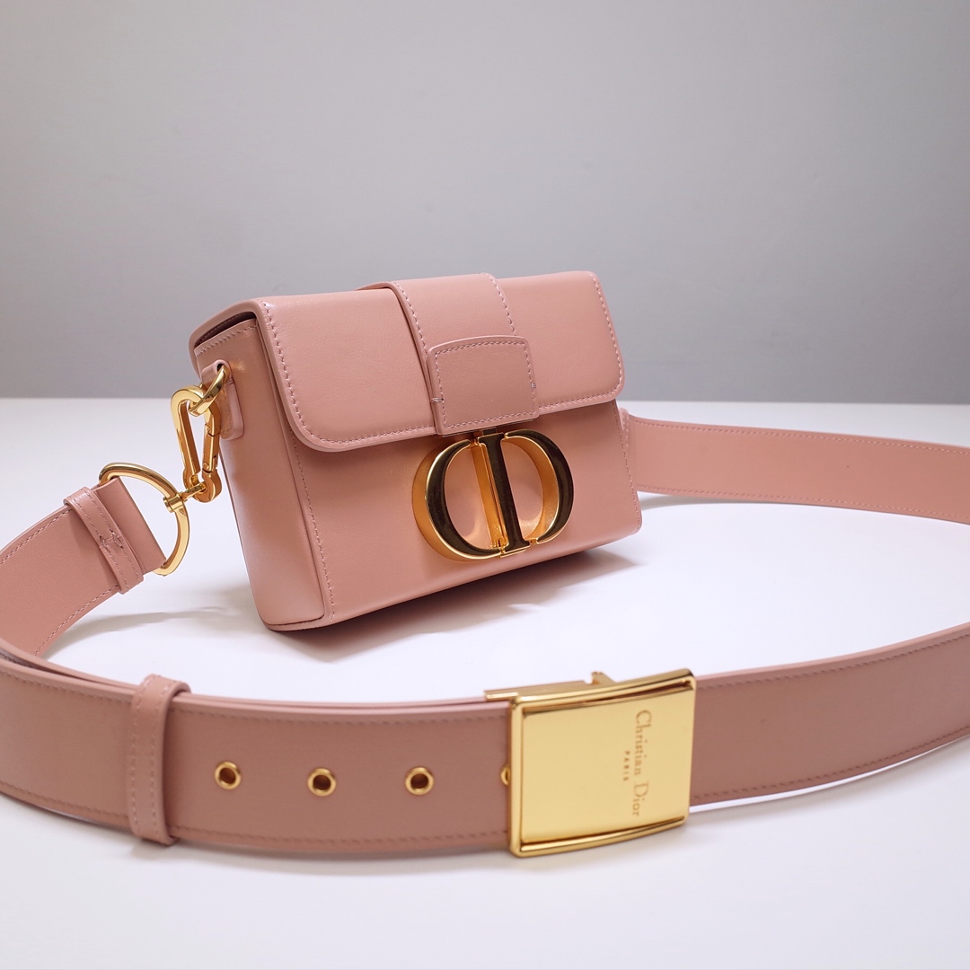 30 Montaigne Box Bag Pink Box Calfskin